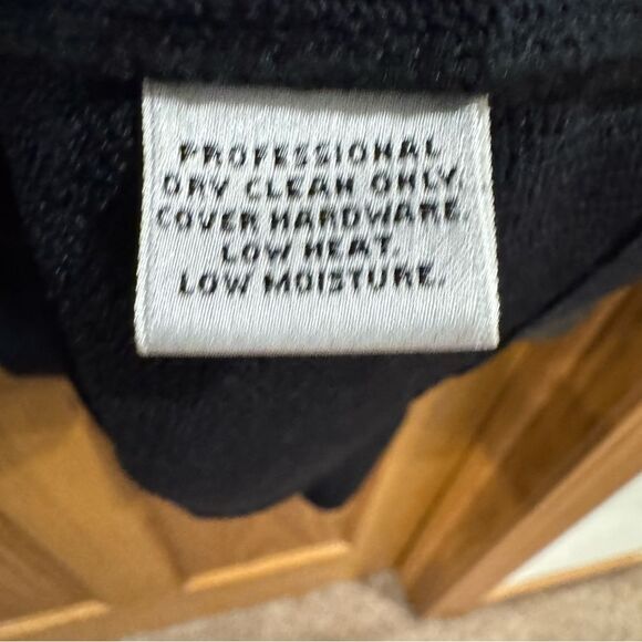 St. John Collection Black Santana Knit Blazer with Gold Trim – Size 12 - Picture 7 of 10